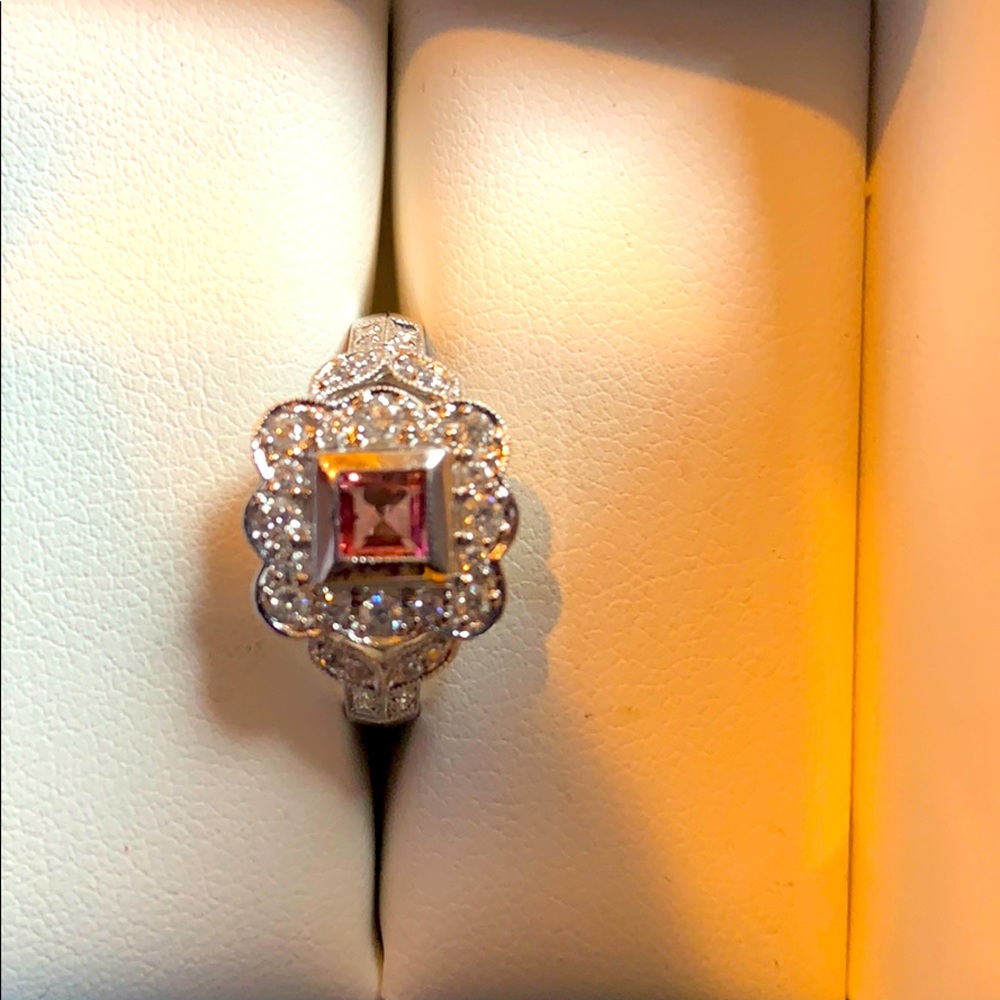 Pave and Tourmaline Ring